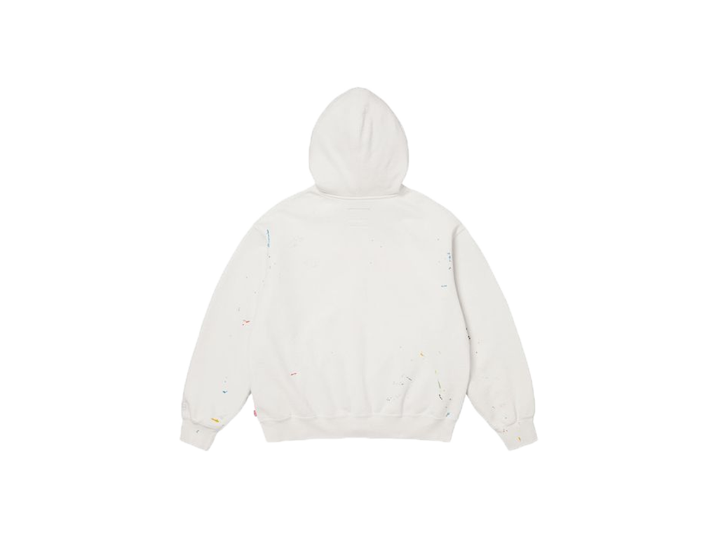 Supreme MM6 Maison Margiela Box Logo Zip Up Hooded Sweatshirt White-Supreme-pikastore.cz