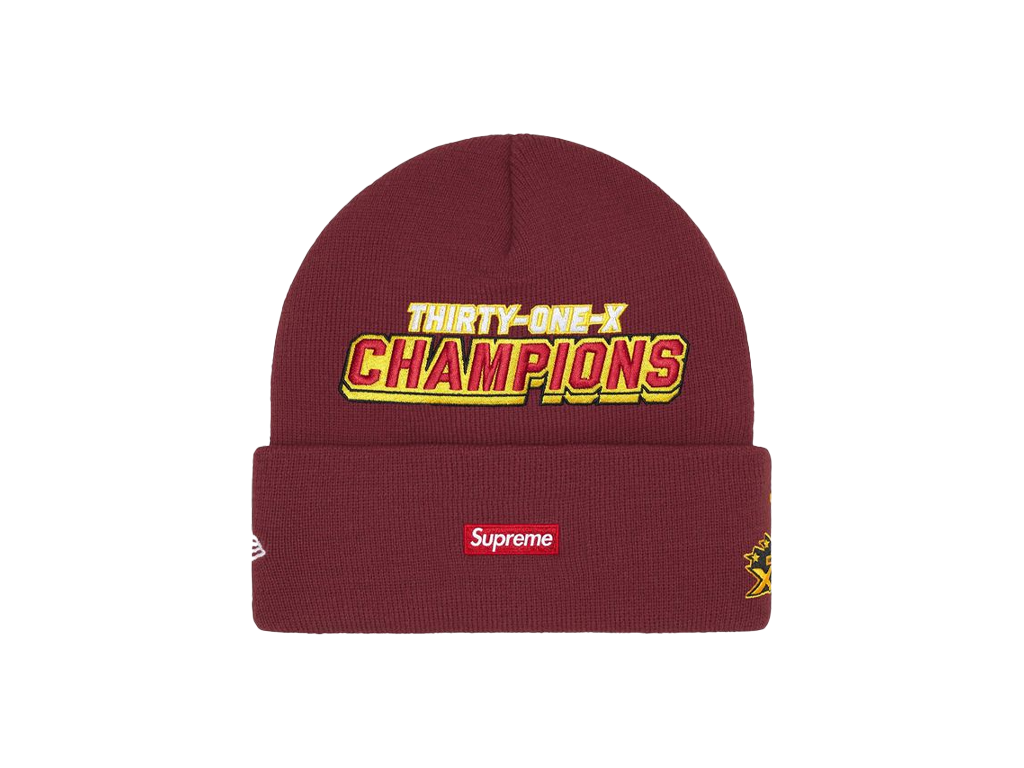 Supreme New Era Football Beanie Red-Supreme-pikastore.cz