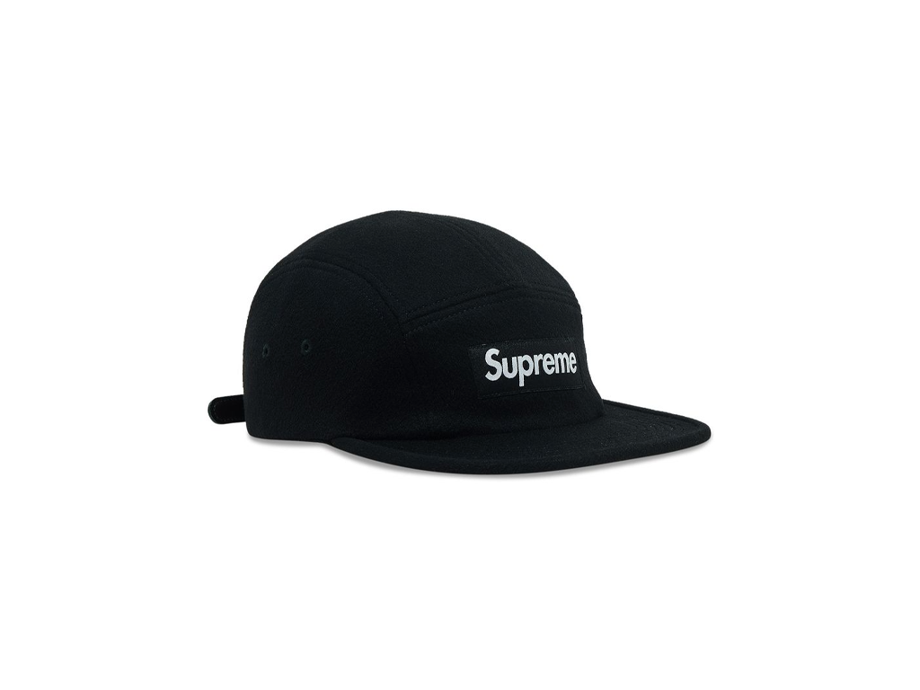 Supreme Wool Camp Cap (FW24) Black-Supreme-pikastore.cz