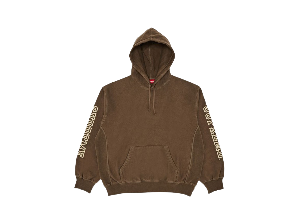 Supreme Collegiate Sleeve Hooded Sweatshirt Olive Brown-Supreme-pikastore.cz