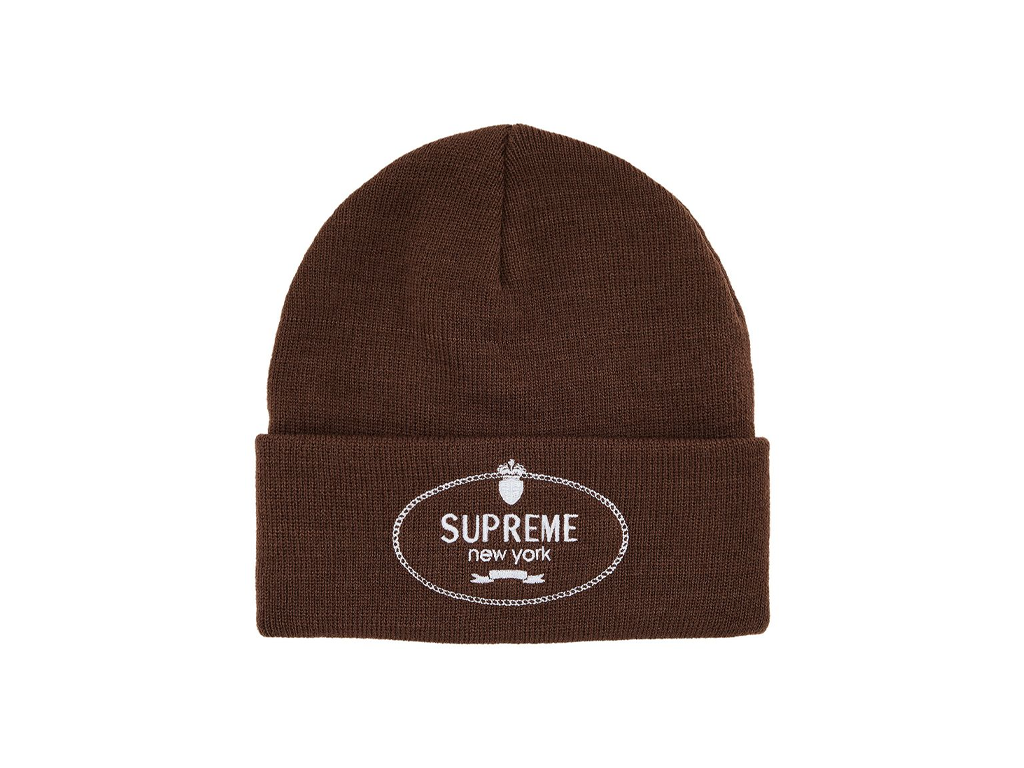 Supreme Crest Beanie Brown-Supreme-pikastore.cz