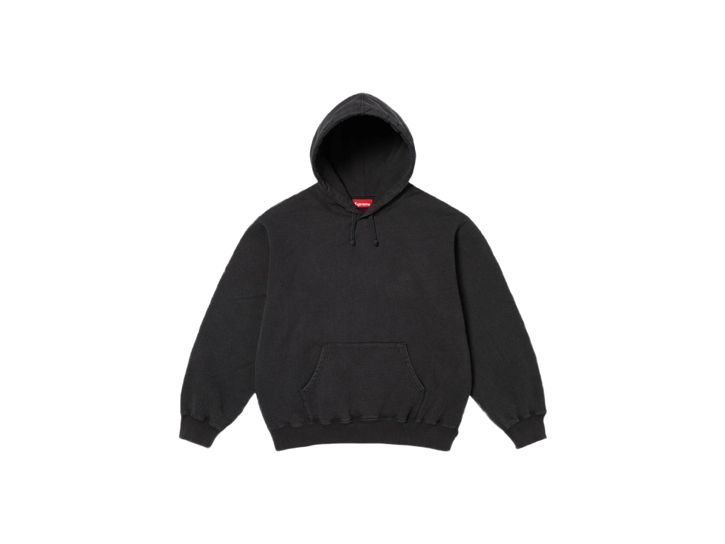 Supreme Frayed Hooded Sweatshirt Black-Supreme-pikastore.cz