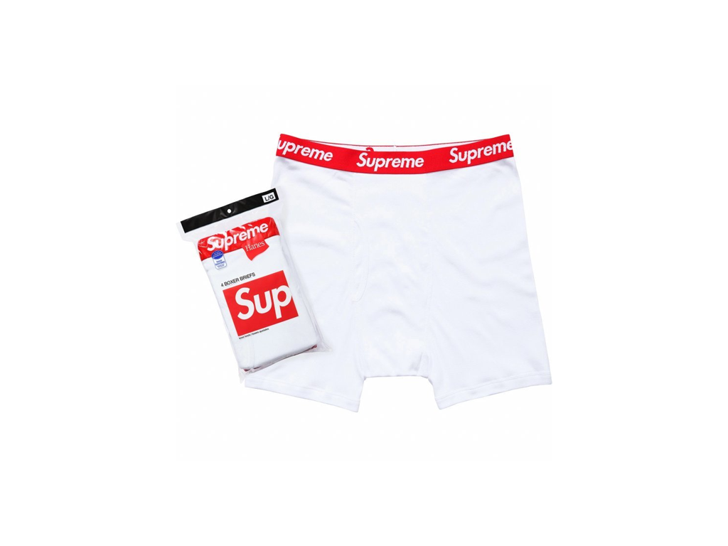 Supreme Hanes Boxer Briefs (4 Pack) White-Supreme-pikastore.cz