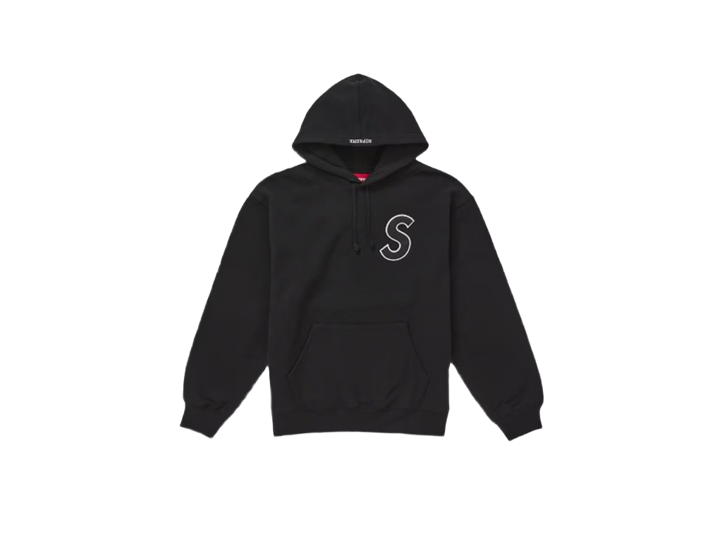 Supreme S Logo Hooded Sweatshirt (SS25) Black-Supreme-pikastore.cz