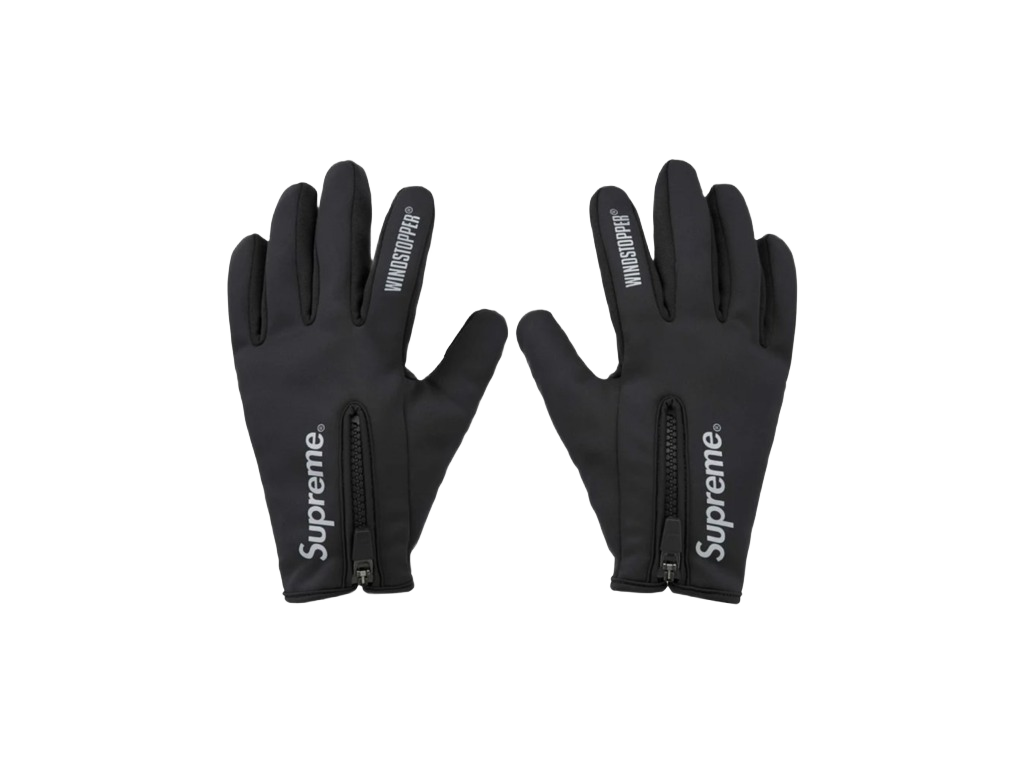 Supreme WINDSTOPPER Zip Gloves Black