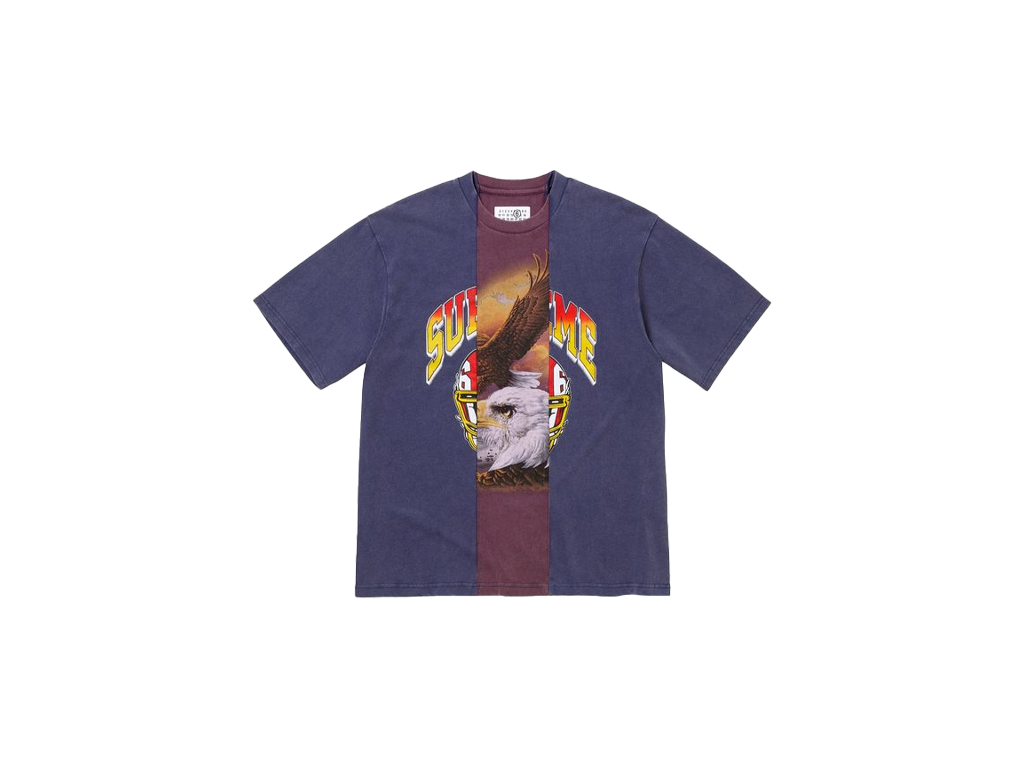 Supreme x MM6 Maison Margiela Split Short-Sleeve Top Navy-Supreme-pikastore.cz