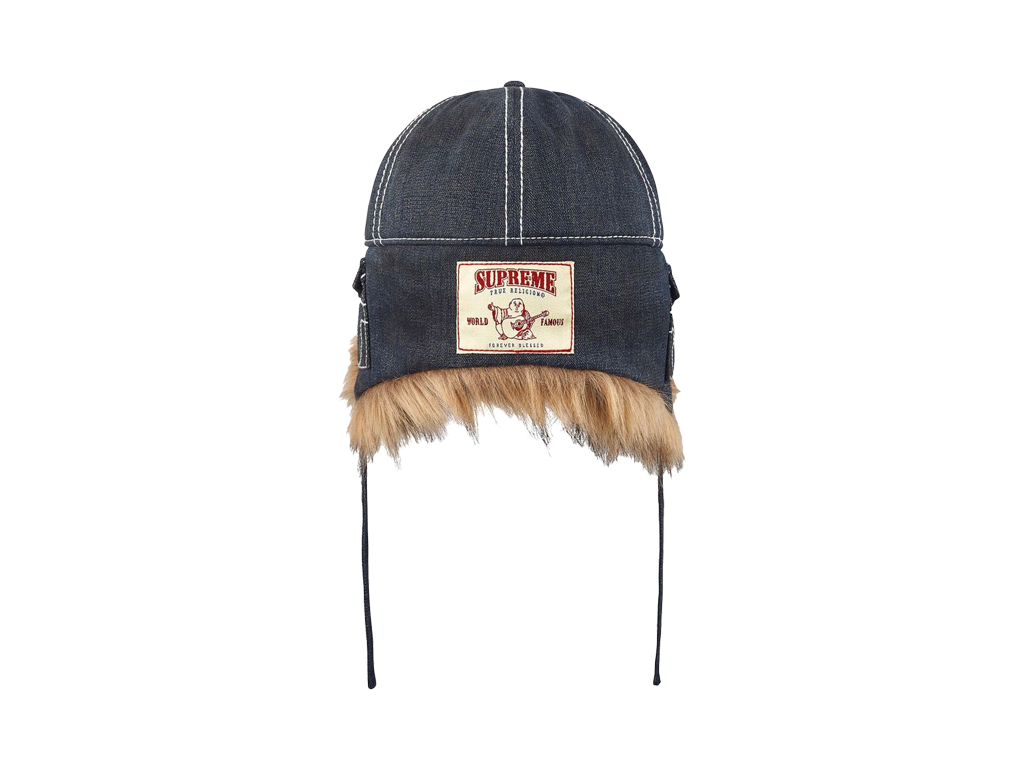 Supreme x True Religion Earflap 5-Panel Dirty Indigo-Supreme-pikastore.cz