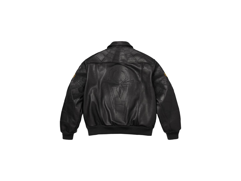 Supreme x Vanson Leathers Spider-Man Jacket Black-Supreme-pikastore.cz