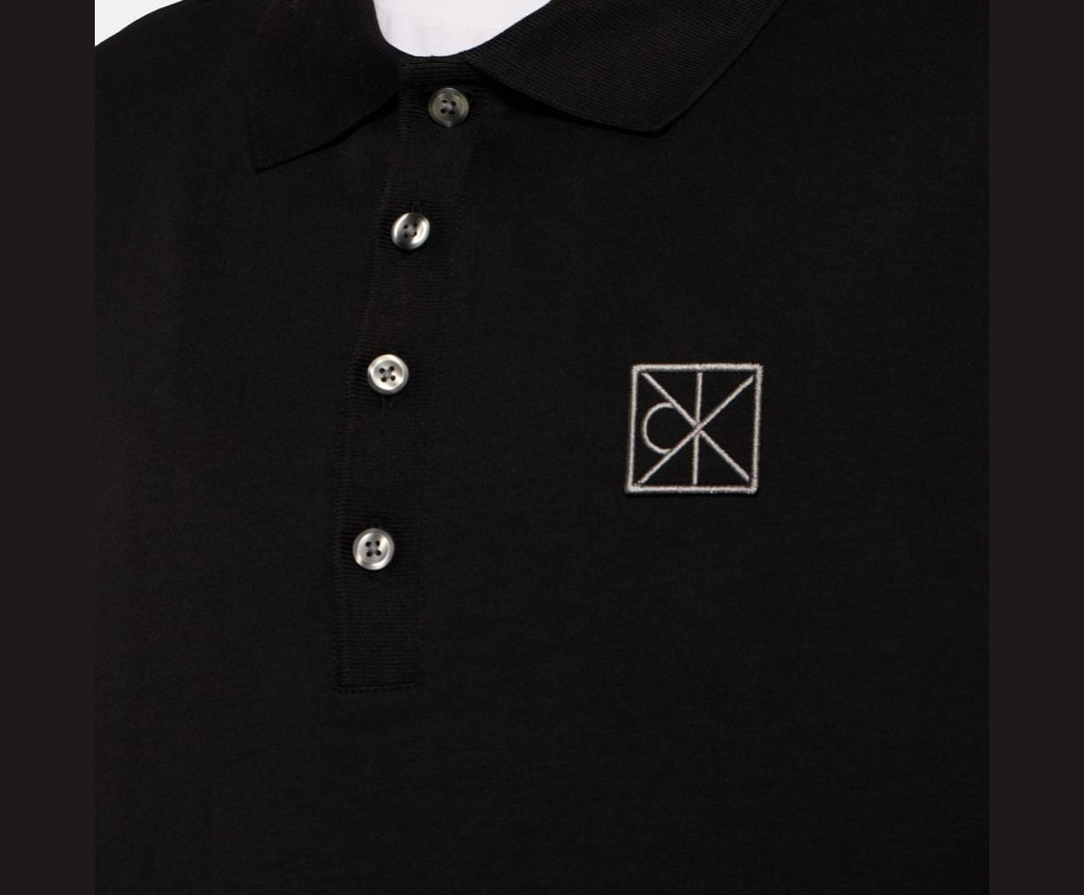 Calvin Klein Long-sleeved polo shirt Double Face Black – t-shirt – photo 3 of 5