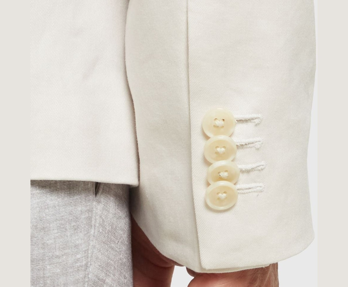 Calvin Klein Linen-blend suit jacket Ecru – Jacke – Foto 6 von 6