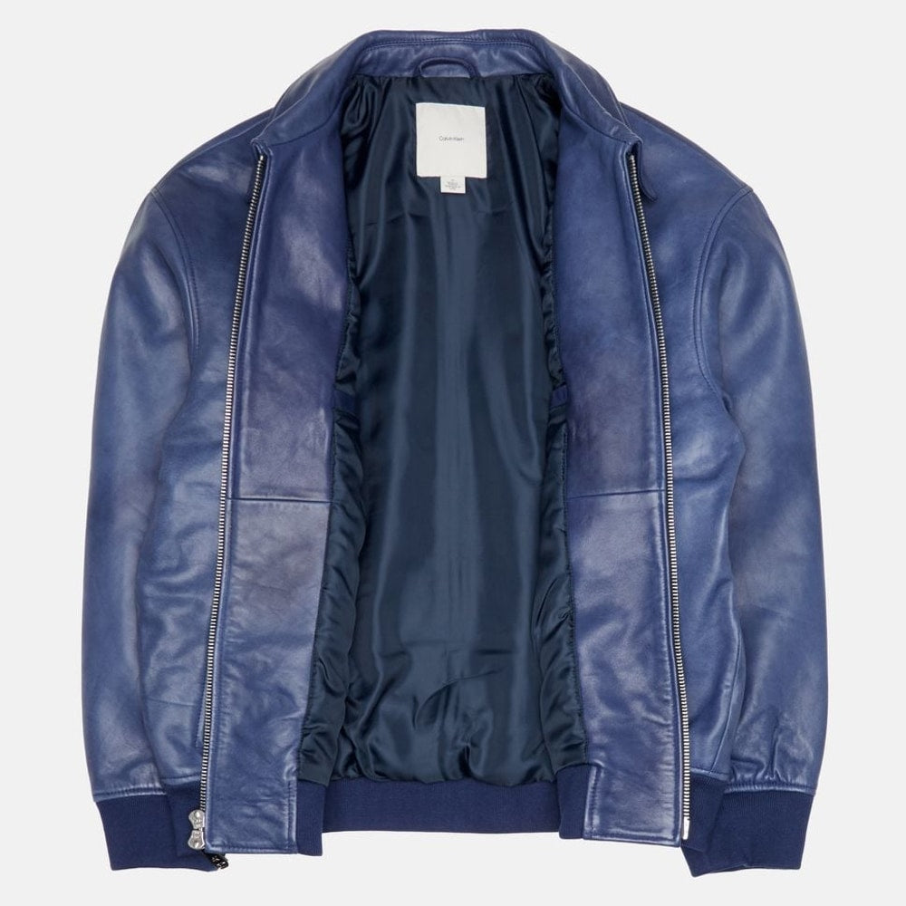 Calvin Klein Leather blouson Blue – tøj – foto 5 af 6