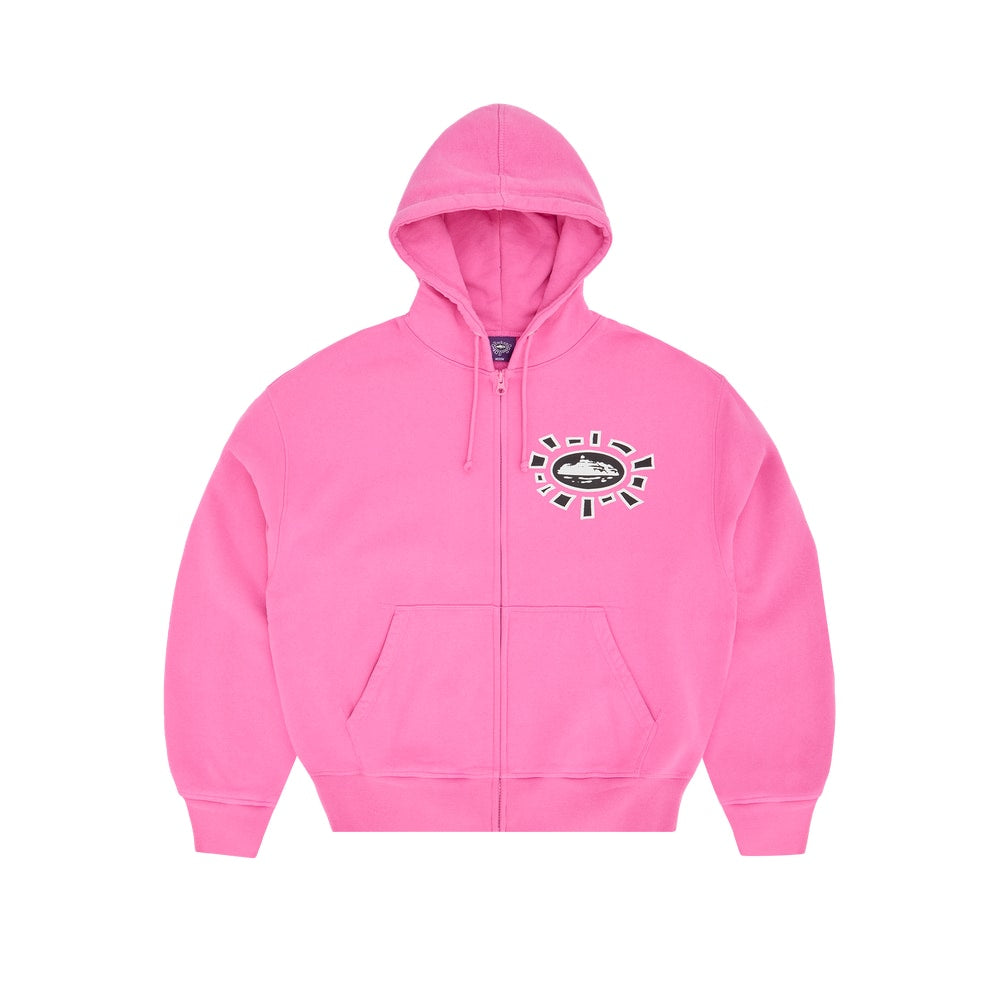 Corteiz Alweiz Zip Hoodie Pink