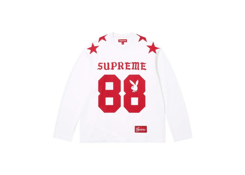 Supreme Playboy L/S Football Top White