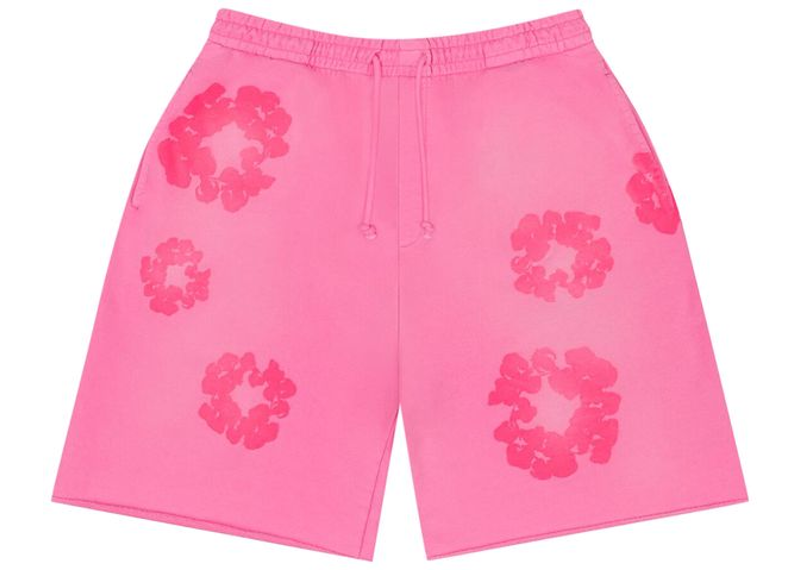 Denim Tears Mono Cotton Wreath Sweat Shorts Pink-Denim Tears-pikastore.cz