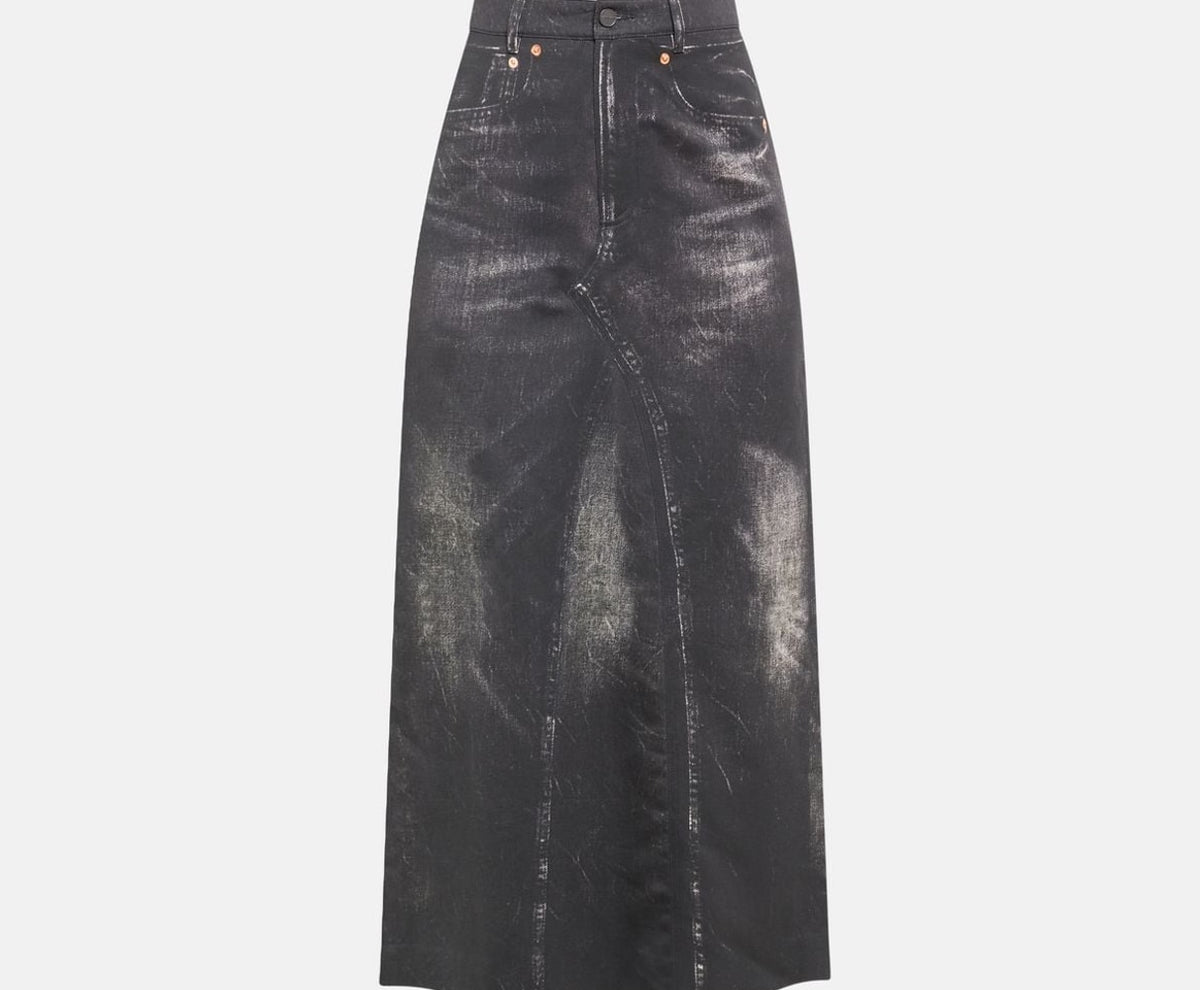 Calvin Klein Denim skirt Black – Bekleidung, schwarz
