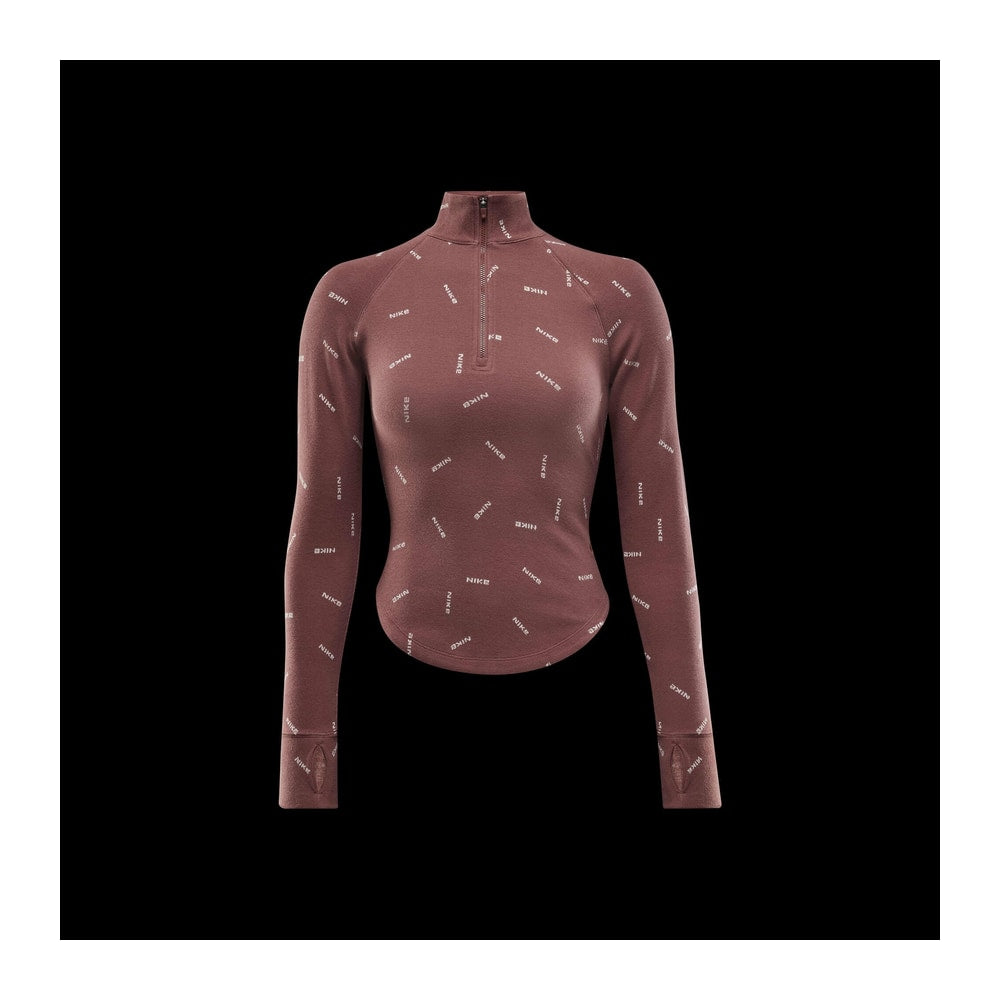 Nike Sportswear Collection Women's Slim 1/2-Zip Long-Sleeve Logo Top – ruházat
