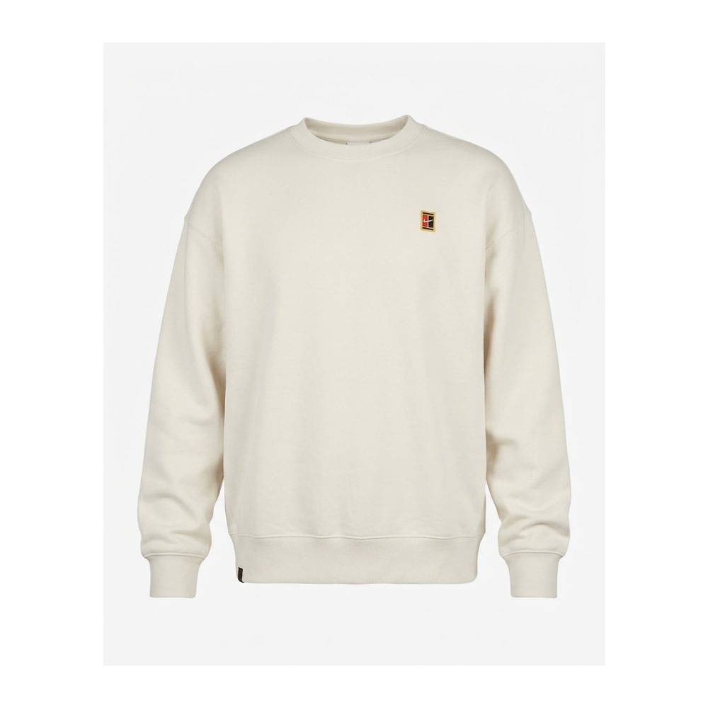 Nike NikeCourt Men's French Terry Crewneck Top Phantom – pulóver