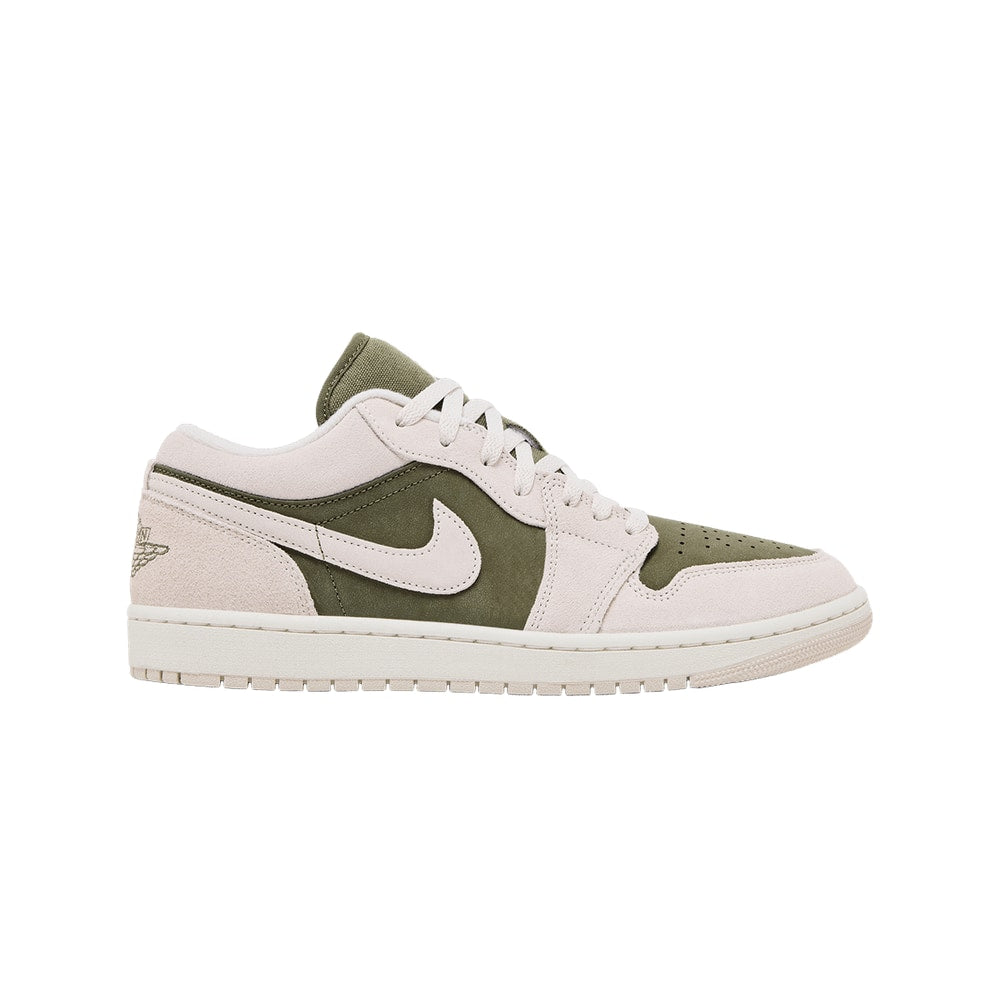 Air Jordan 1 Low Medium Olive – обувки, бял
