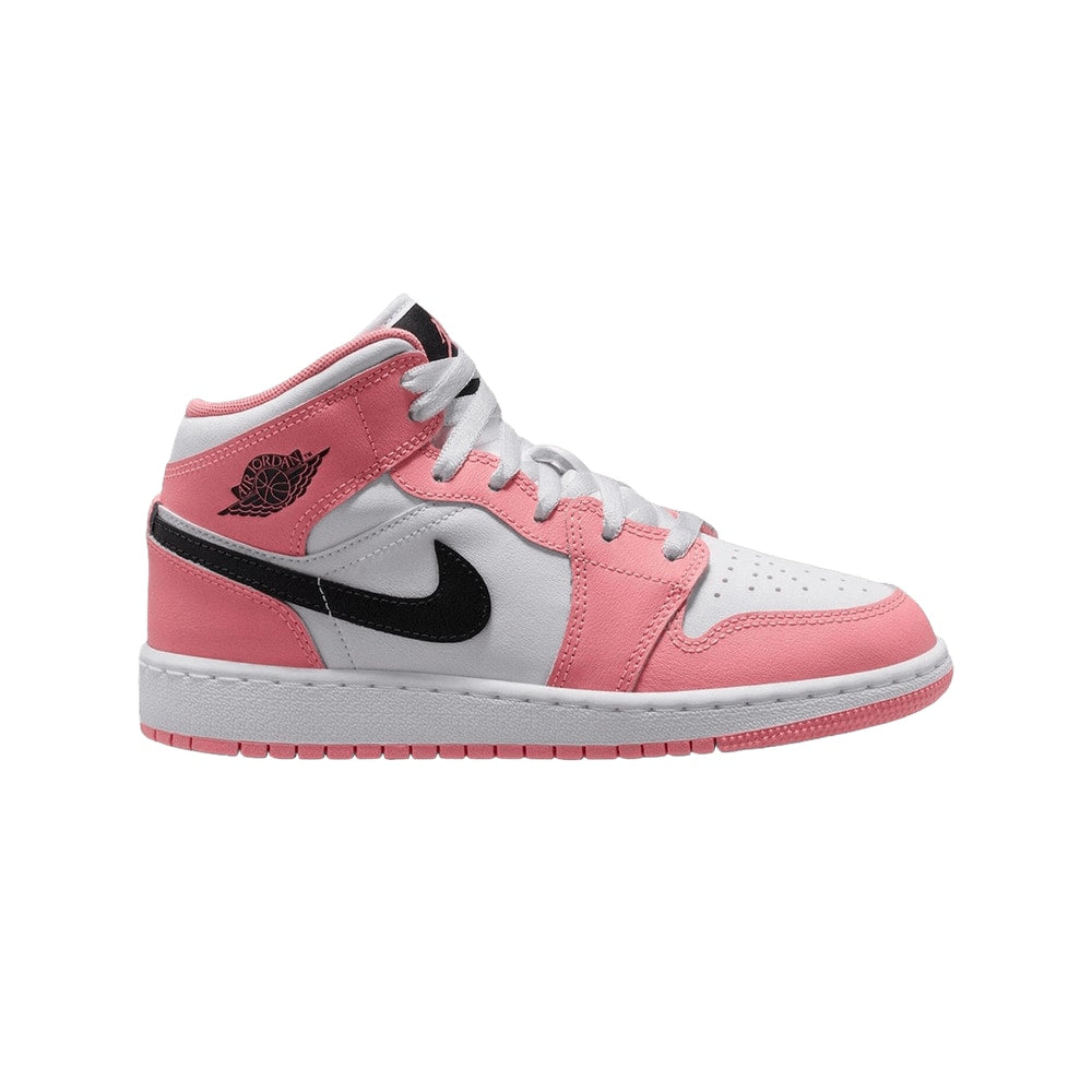 Air Jordan 1 Mid GS Pink Gaze – sneakersy, czerwony