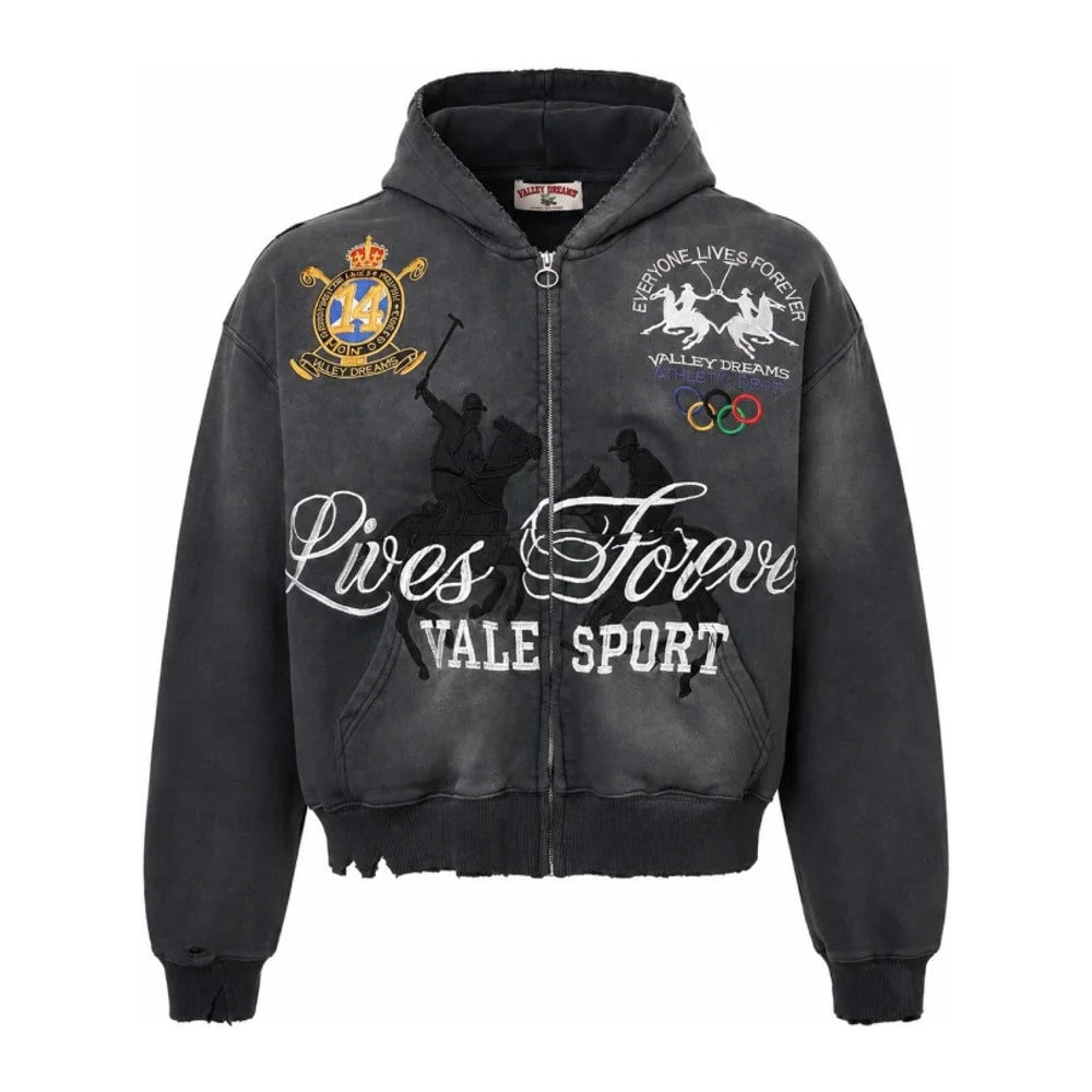Vale Forever Life Is Forever Zip Up Hoodie Black – hoodie