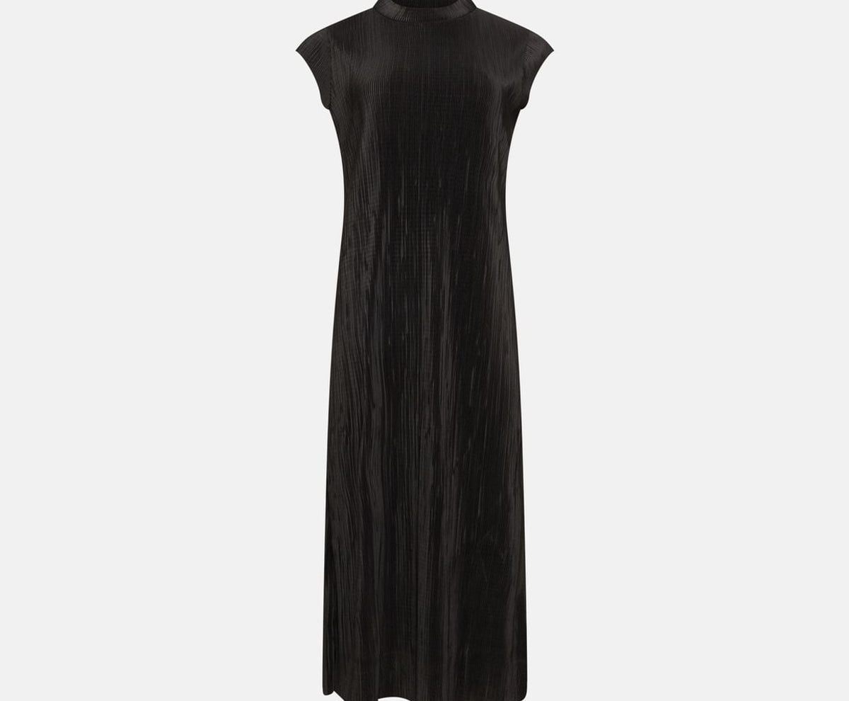 Calvin Klein Ribbed dress Black – Bekleidung, schwarz
