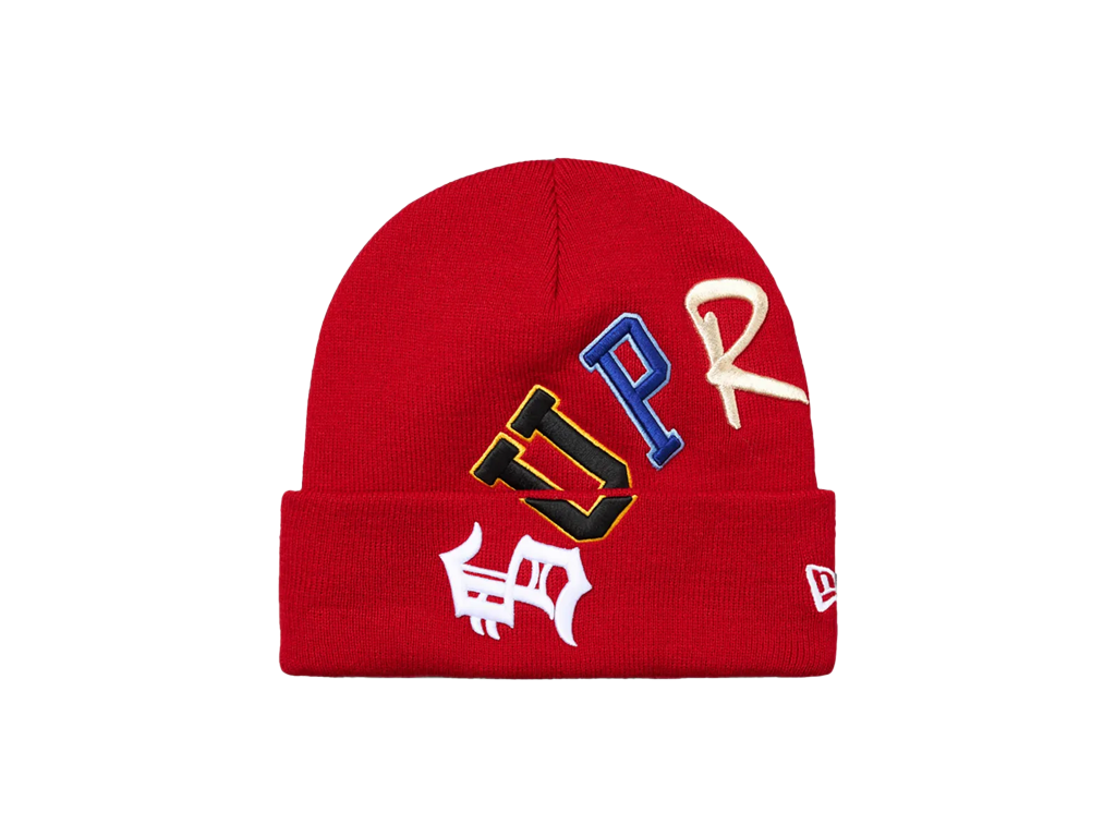 Supreme New Era Arc Beanie Red