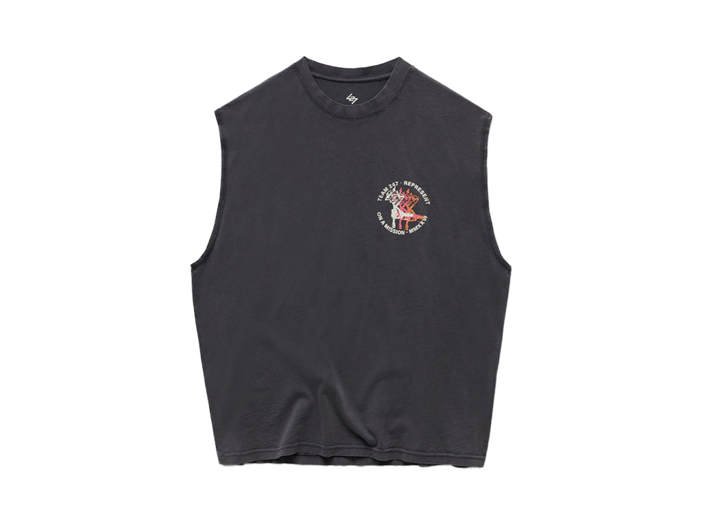 Represent 247 Torch Boxy Tank Washed Black