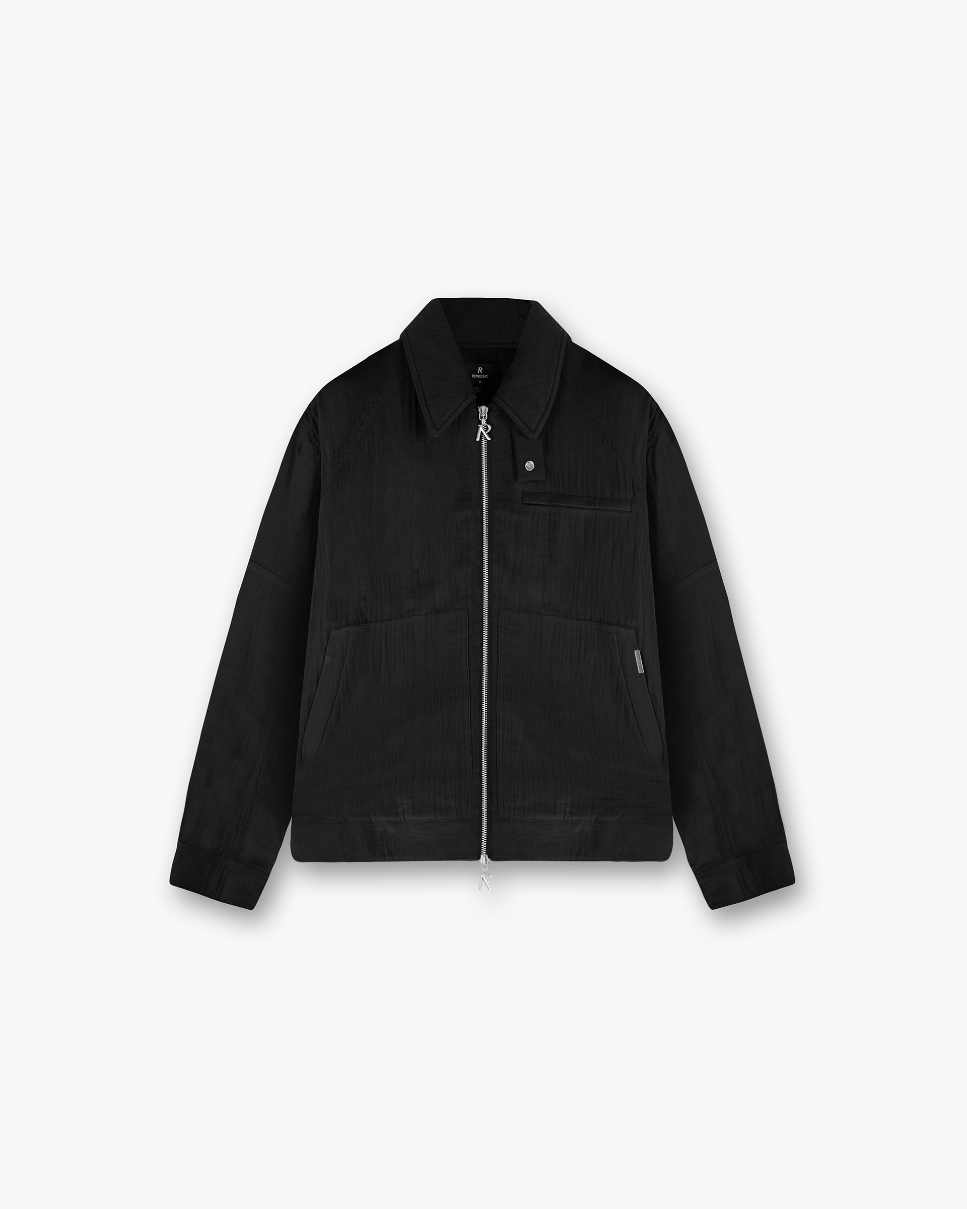 Represent Crinkle Trucker Jacket Black