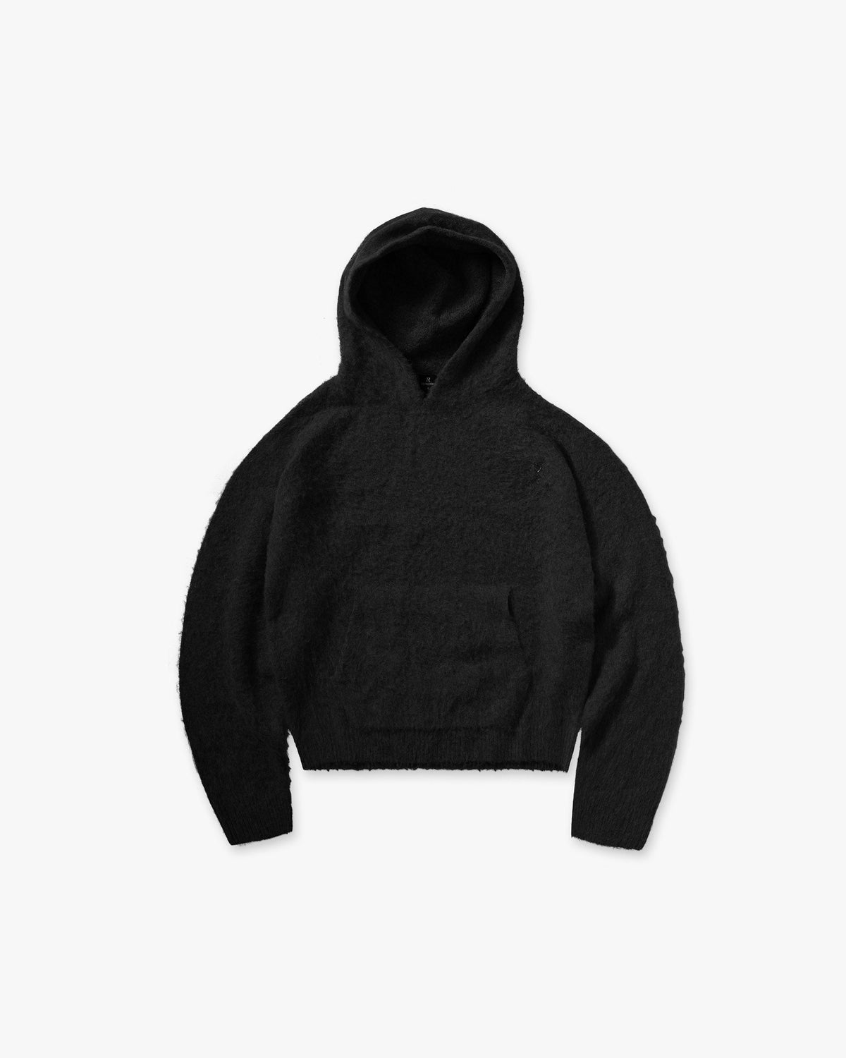 Represent Textured Borg Hoodie Jet Black