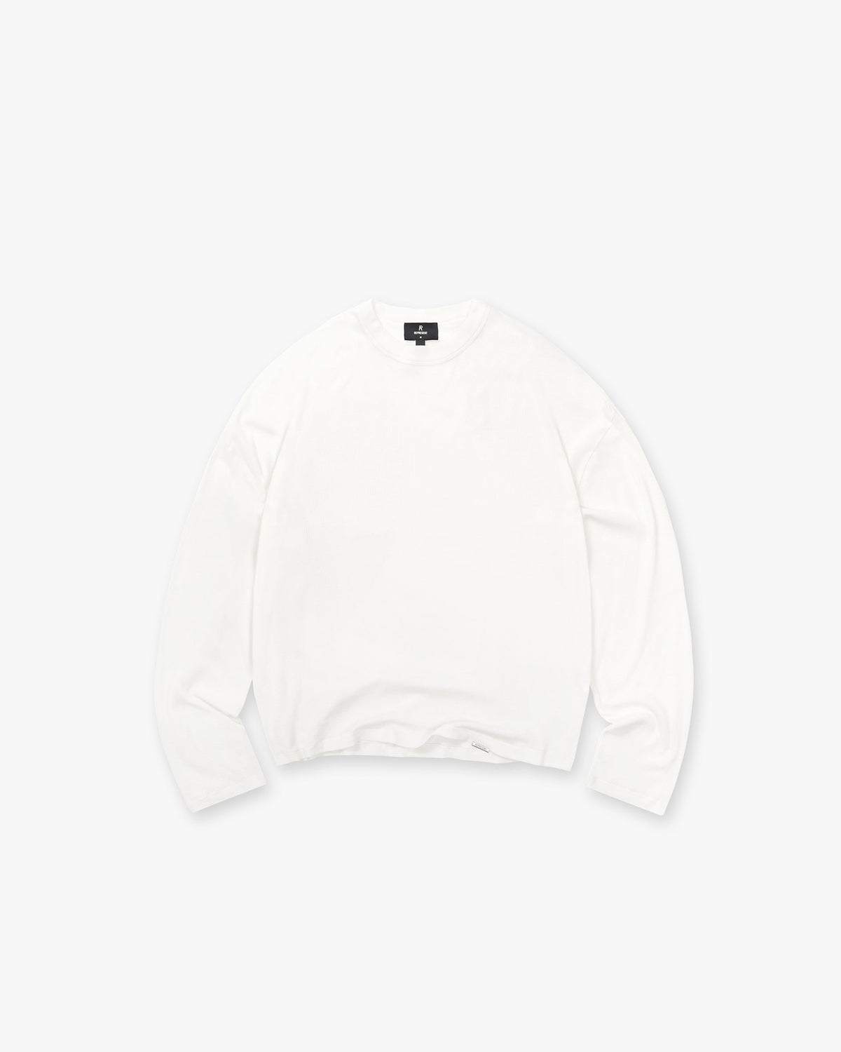Represent Initial Sheer Rib Long Sleeve T-Shirt Flat White