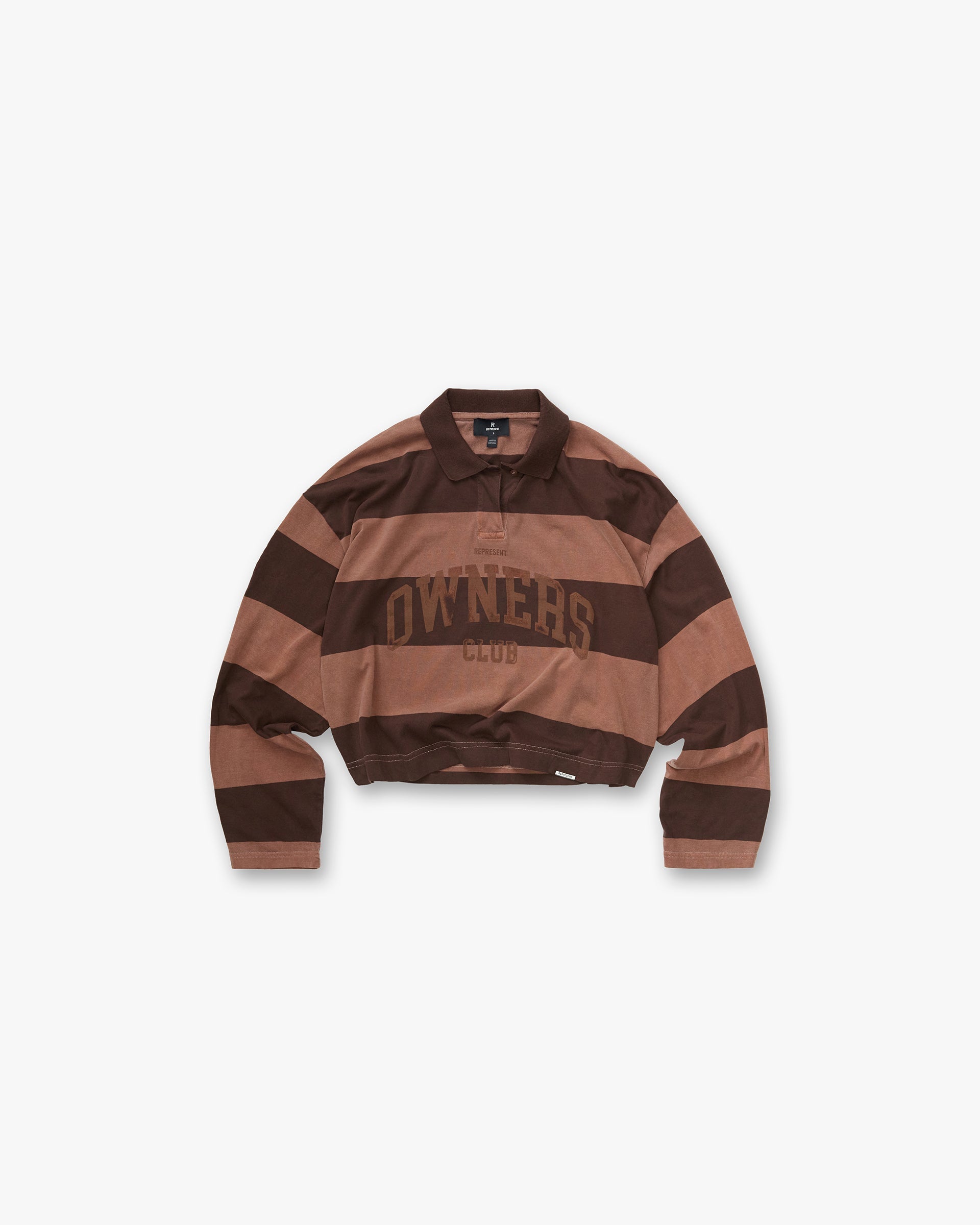 Represent Owners Club Stripe Rugby Polo Sienna