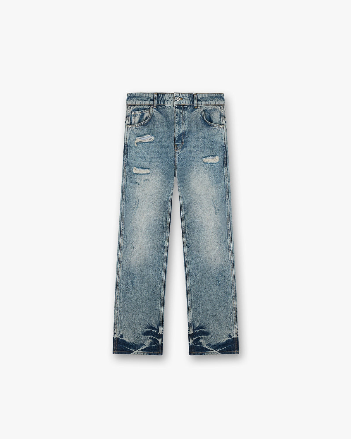 Represent R3 Distressed Baggy Denim Blue Cream