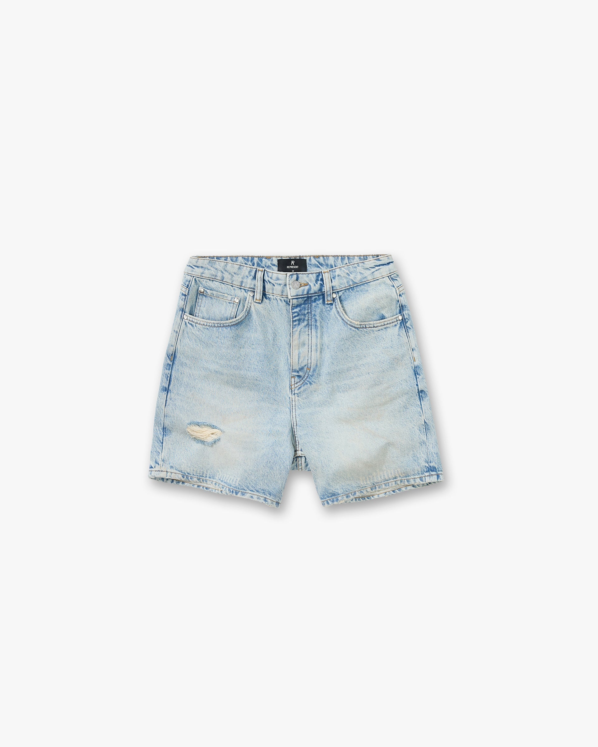 Represent Busy Doing Nothing Denim Short Dusty Blue