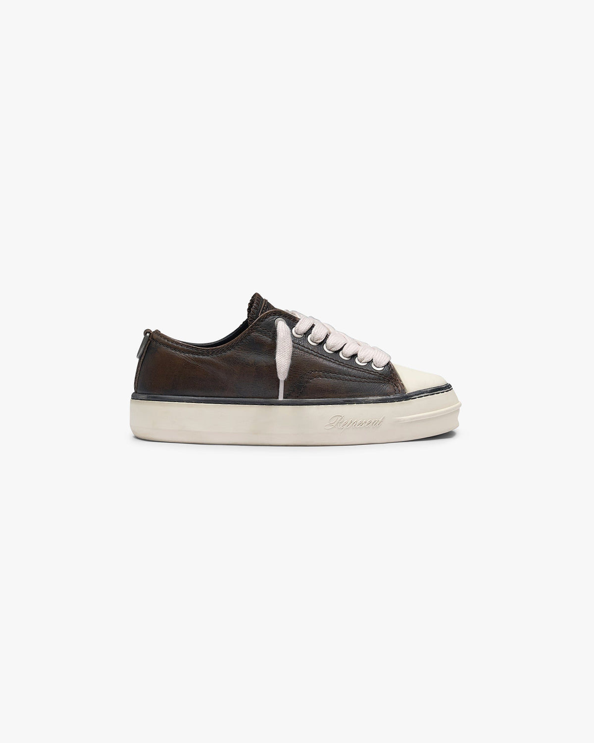 Represent Rep-Cap Distressed Leather Dark Brown