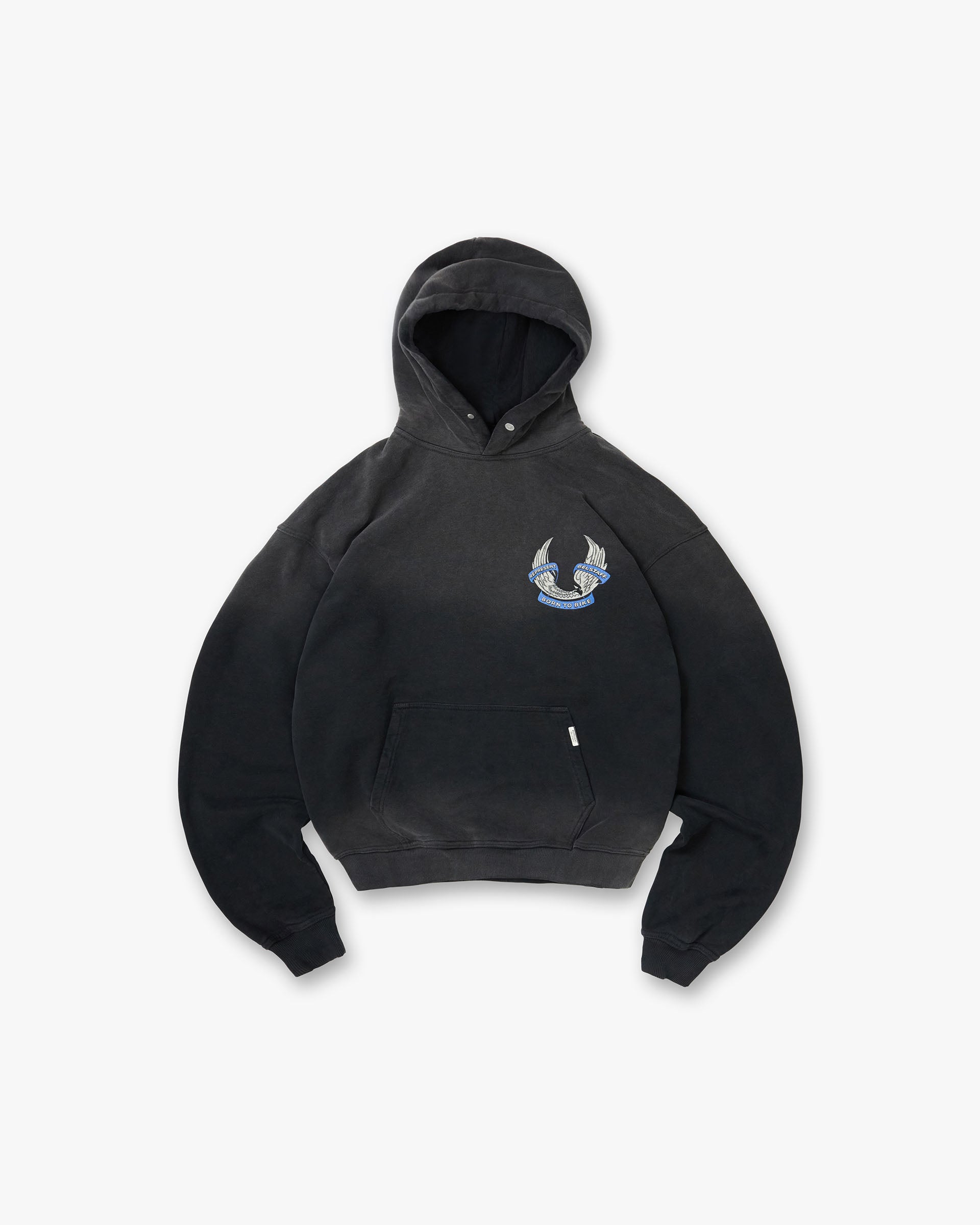 Represent X Belstaff Born To Bike Hoodie Aged Black