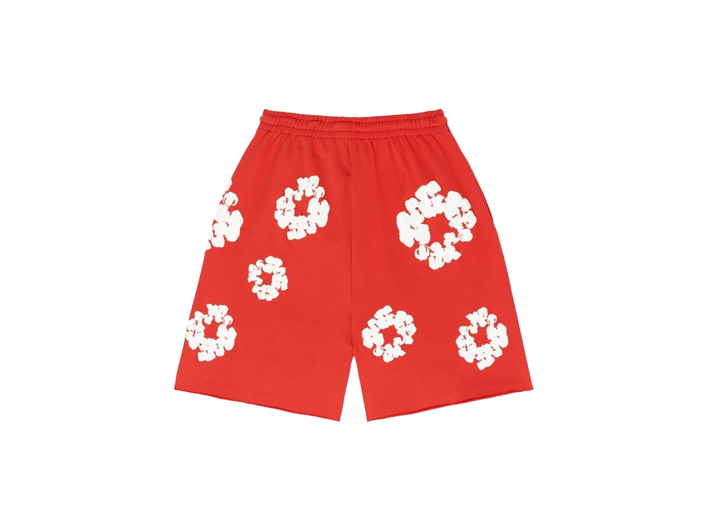 Denim Tears The Cotton Wreath Shorts Red