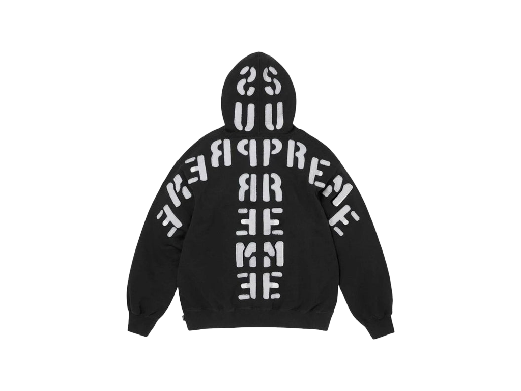 Supreme Mirrored Appliqué Hooded Sweatshirt Black