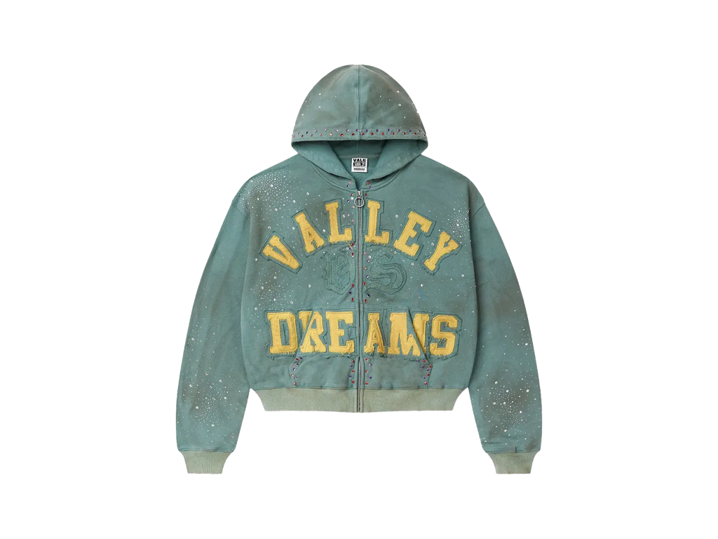 Vale Forever Bank Zip Up Hoodie Dark Mint – huvtröja