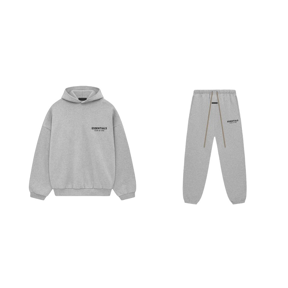 Fear of God Essentials S24 Grey Hoodie + S24 Sweatpants Grey SET-Bundle-pikastore.cz-pikastore.cz