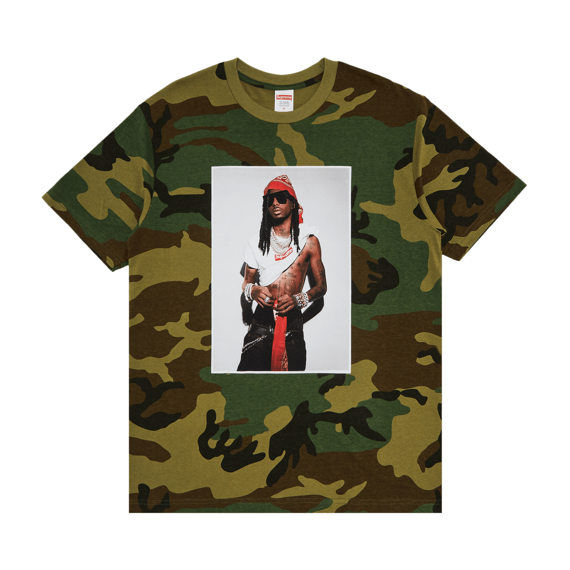 Supreme Playboi Carti Tee Woodland Camo-Supreme-pikastore.cz