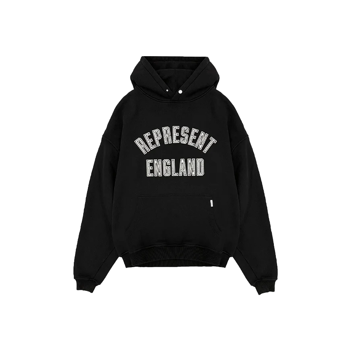 Represent England Applique Hoodie Jet Black-Represent-pikastore.cz