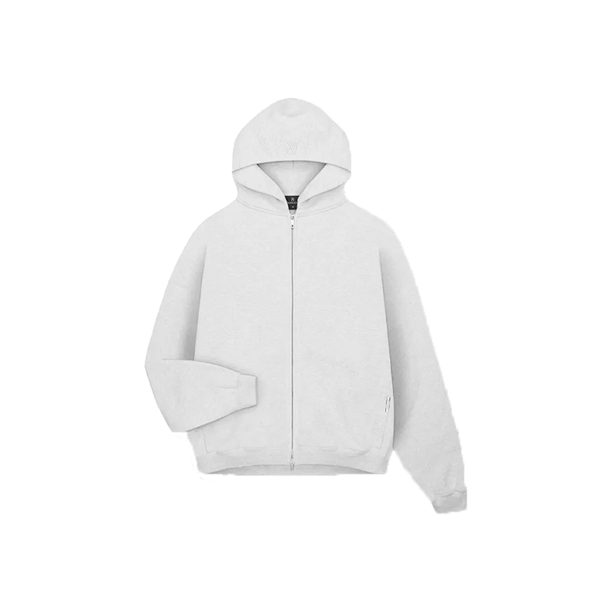 Represent Initial Oversized Zip Hoodie Ice Grey Marl-Represent-pikastore.cz