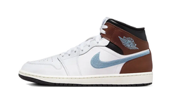 Nike Air Jordan 1 Mid SE GS White Blue Grey