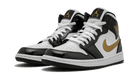Nike Air Jordan 1 Mid Patent Black White Gold-sneakers-Air Jordan-pikastore.cz
