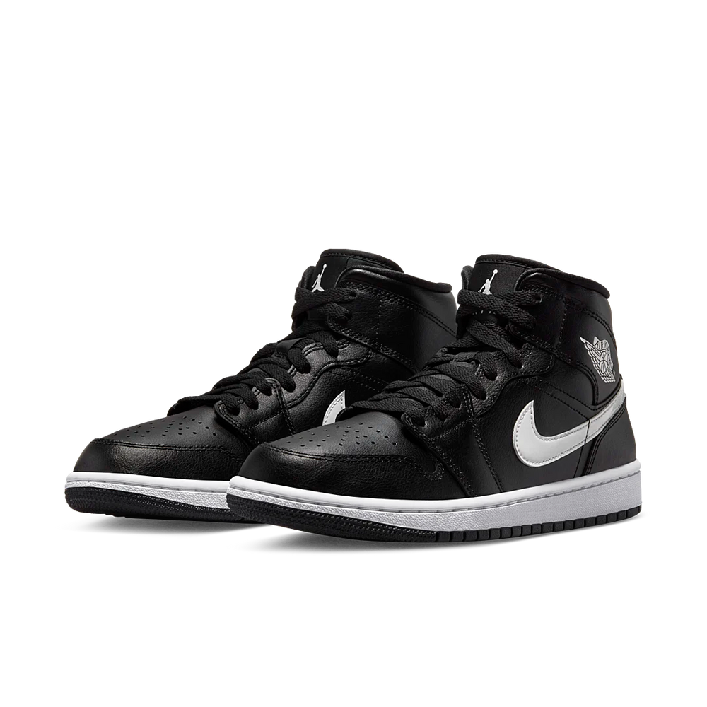 Nike Air Jordan 1 Mid Black White-Air Jordan-pikastore.cz