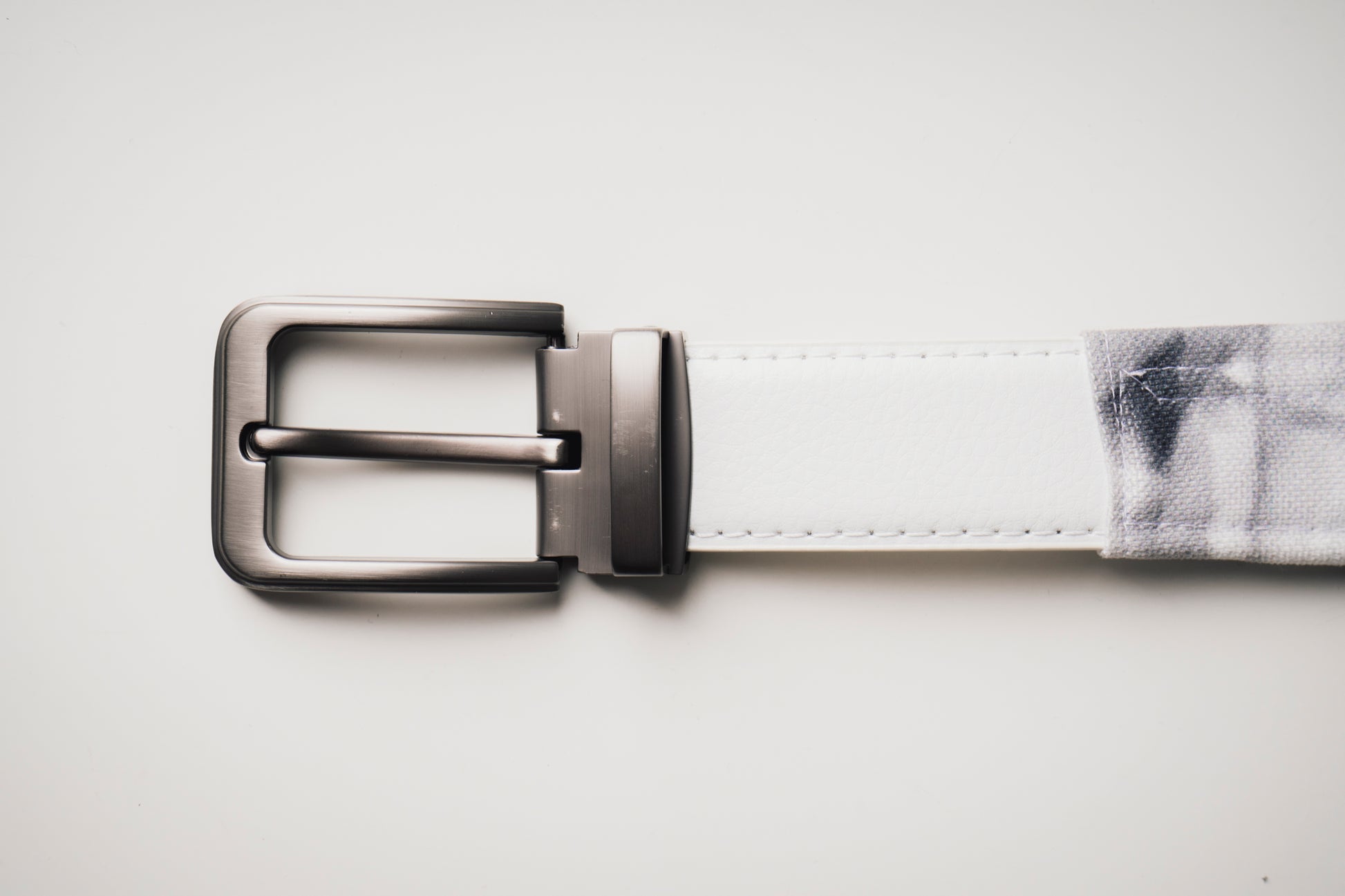 Custom White Marble Fade Belt-Pásek-Custompantsprg-pikastore.cz