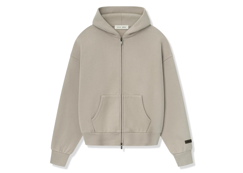Fear of God Essentials S25 Zip-Up Hoodie Timber - PIKASTORE
