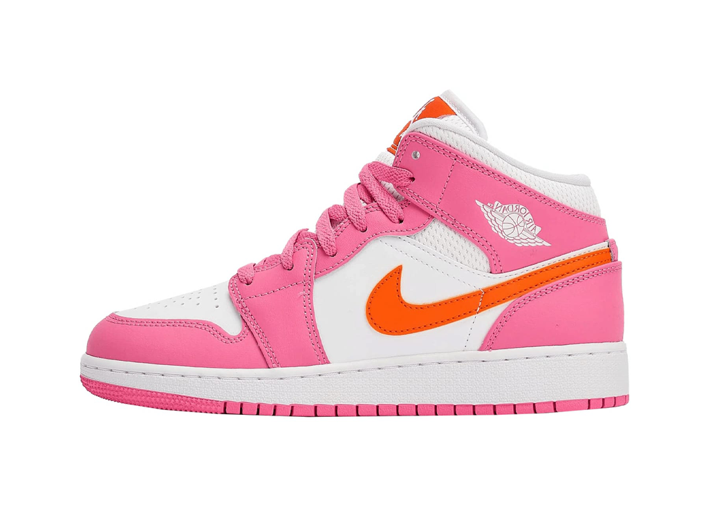 Nike Jordan 1 Mid Pinksicle Safety Orange (GS)