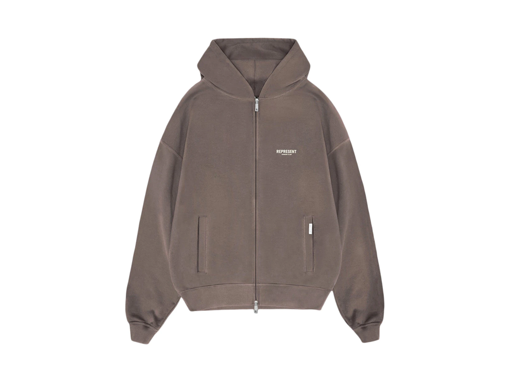 Represent Owners Club Zip Hoodie Fog