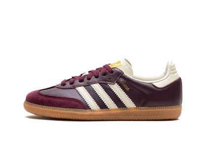 Adidas Samba OG Maroon Gold Metallic (Women's)